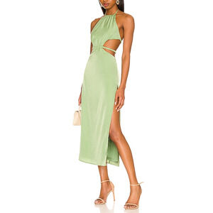 Camila Coelho 'Remi' Green Polyester Midi Dress Size XS